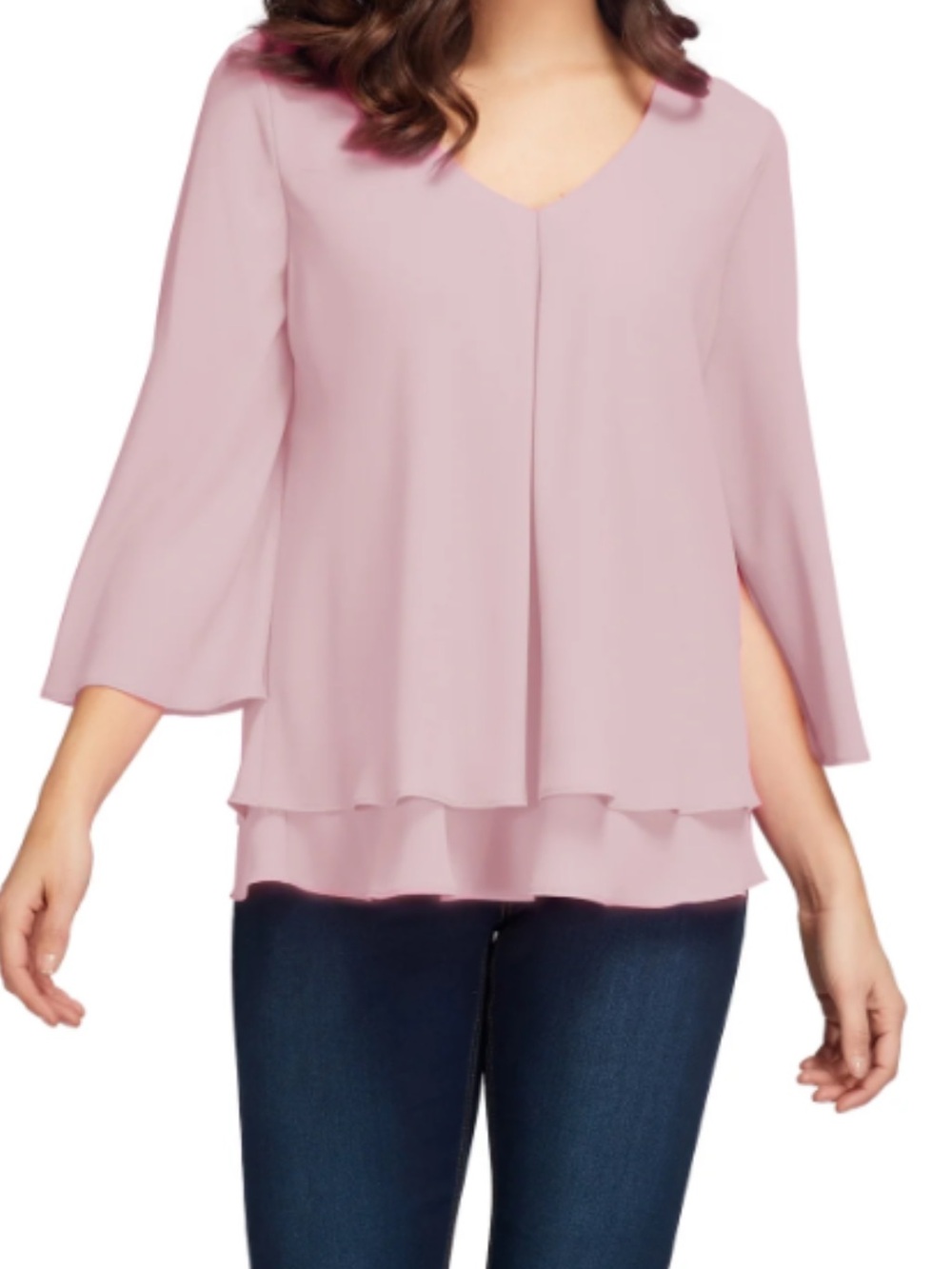 Frank Lyman Design Blush V-Neck size 6